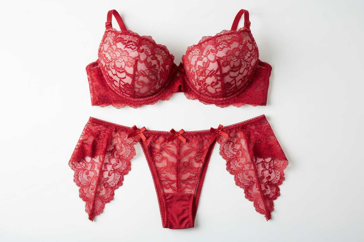 Lingerie set - flat lay